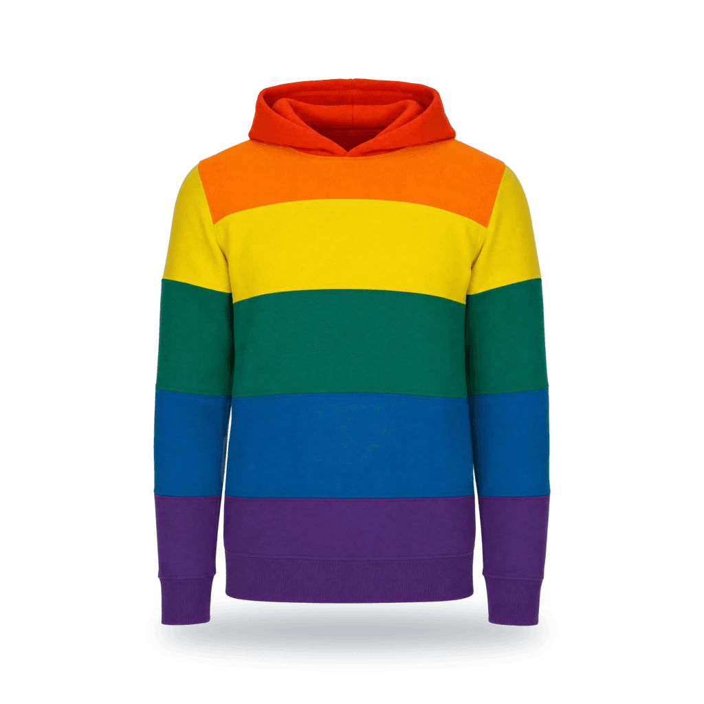 Sudadera con capucha arcoíris personalizable
