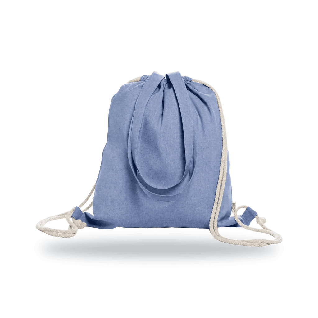 Mochila saco de algodón reciclado personalizable