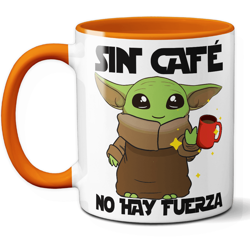 Taza Divertida 'Sin café no hay fuerza' – Ref. 4 – Cerámica 325 ml