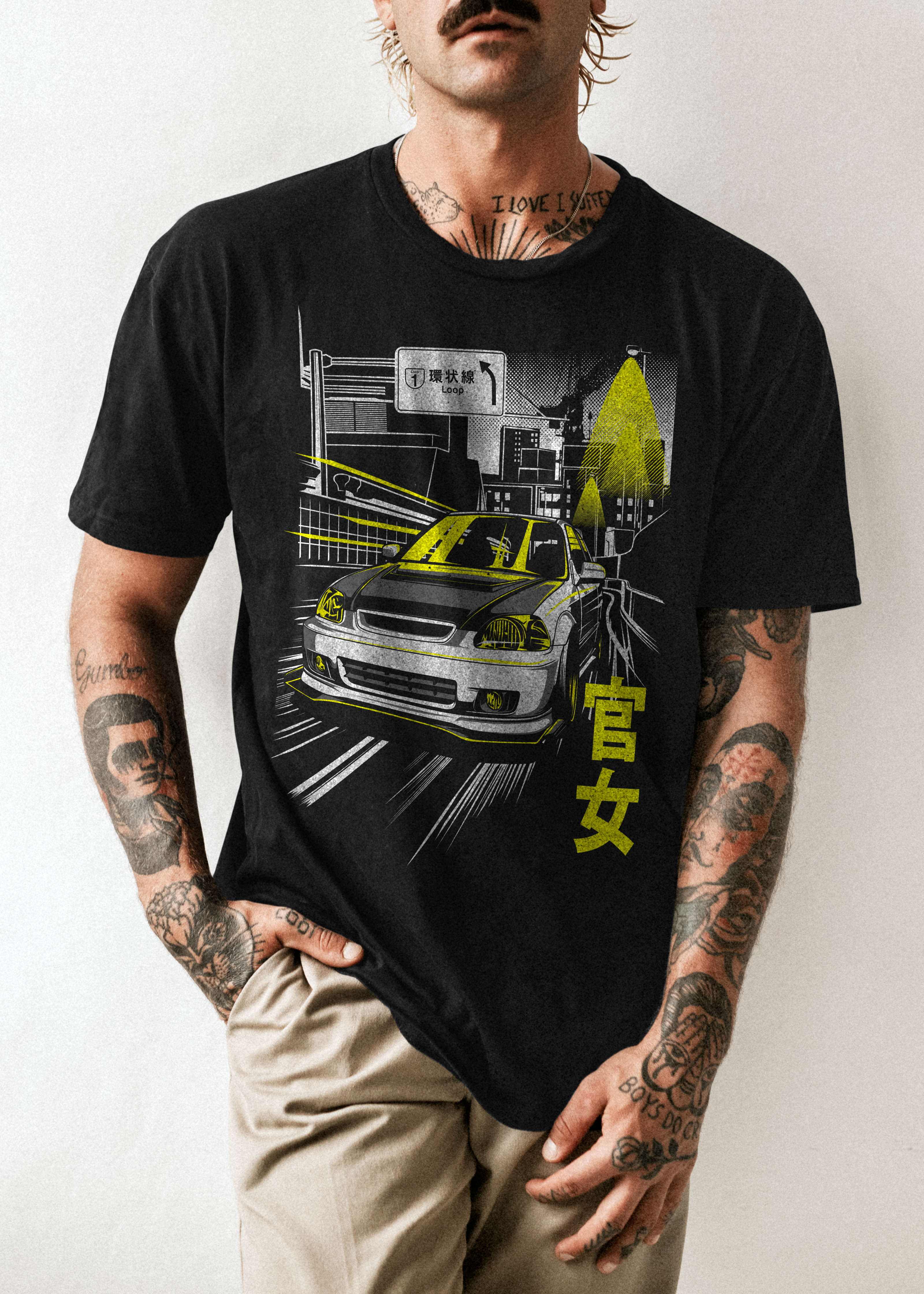 Diseño de Camiseta Coche Japonés