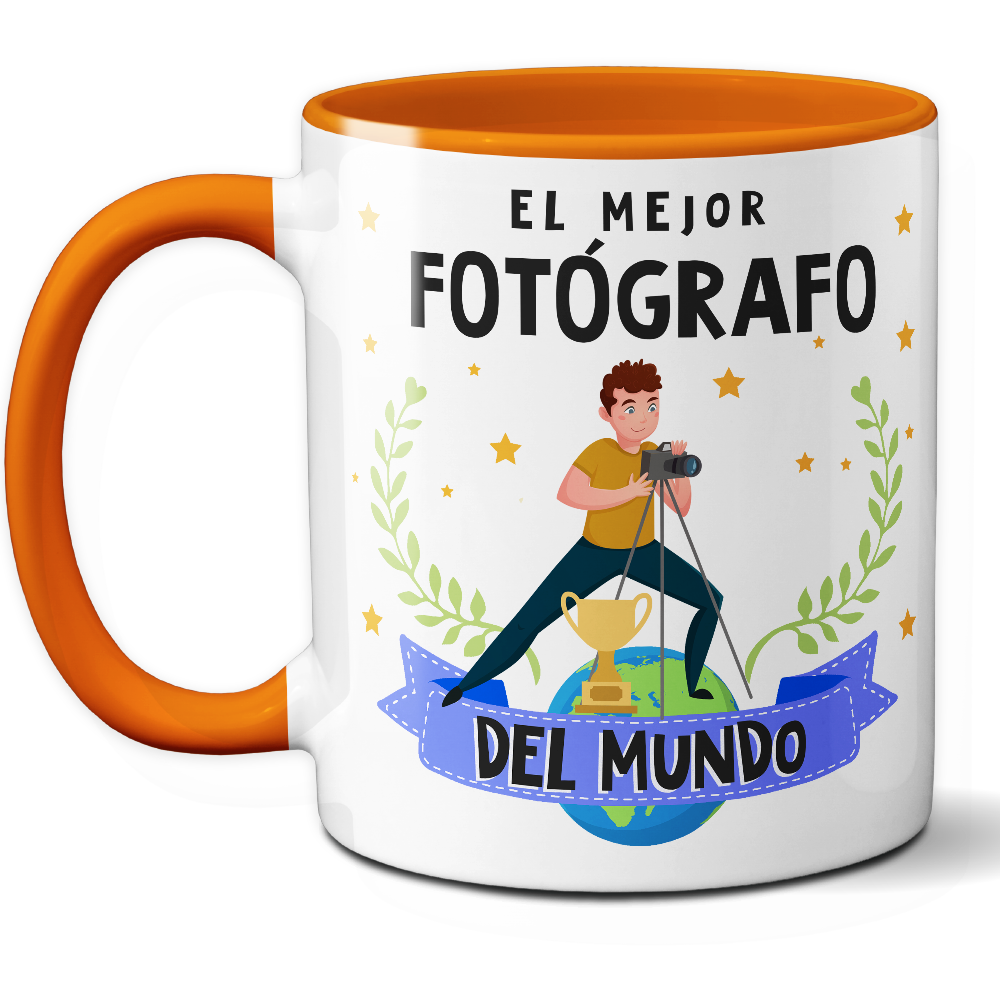Taza Original 'El mejor fotógrafo del mundo' - Ref. 49 - Cerámica 325 ml