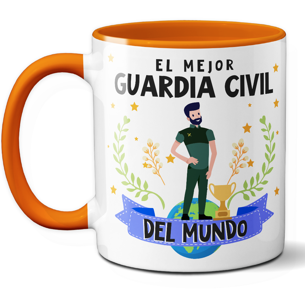 Taza Original 'El mejor guardia civil del mundo' - Ref. 72 - Cerámica 325 ml