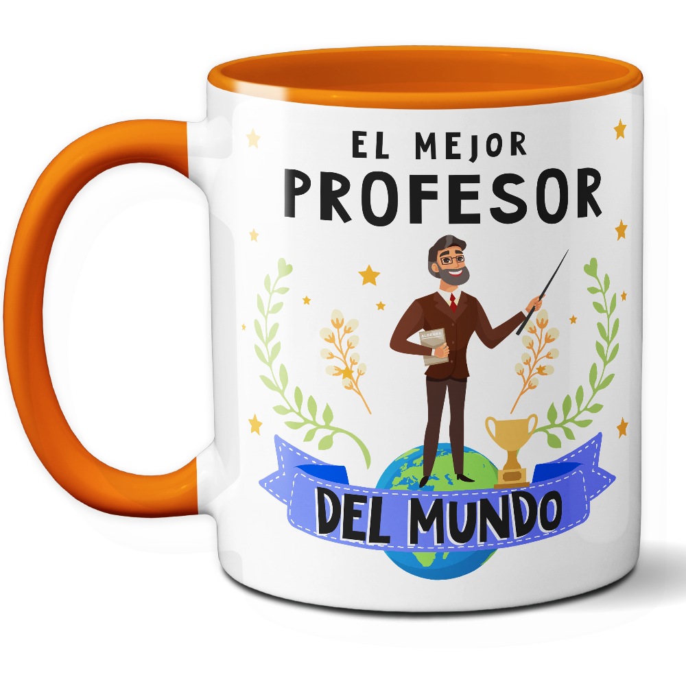 Taza Original 'El mejor profesor del mundo' - Ref. 61 - Cerámica 325 ml