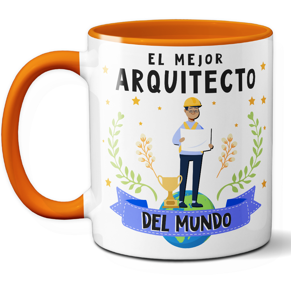 Taza Original 'El mejor arquitecto del mundo' - Ref. 30 - Cerámica 325 ml