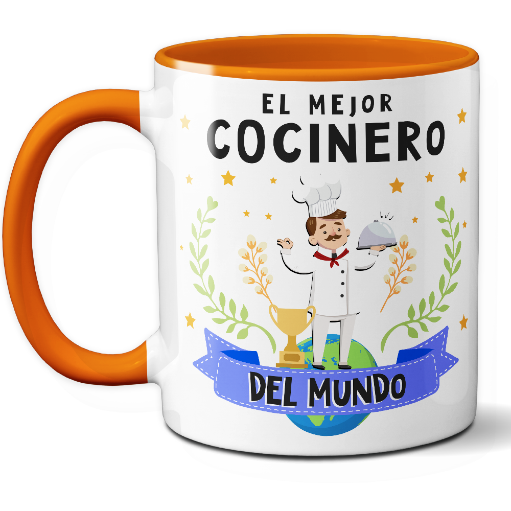 Taza Original 'El mejor cocinero del mundo' - Ref. 34 - Cerámica 325 ml