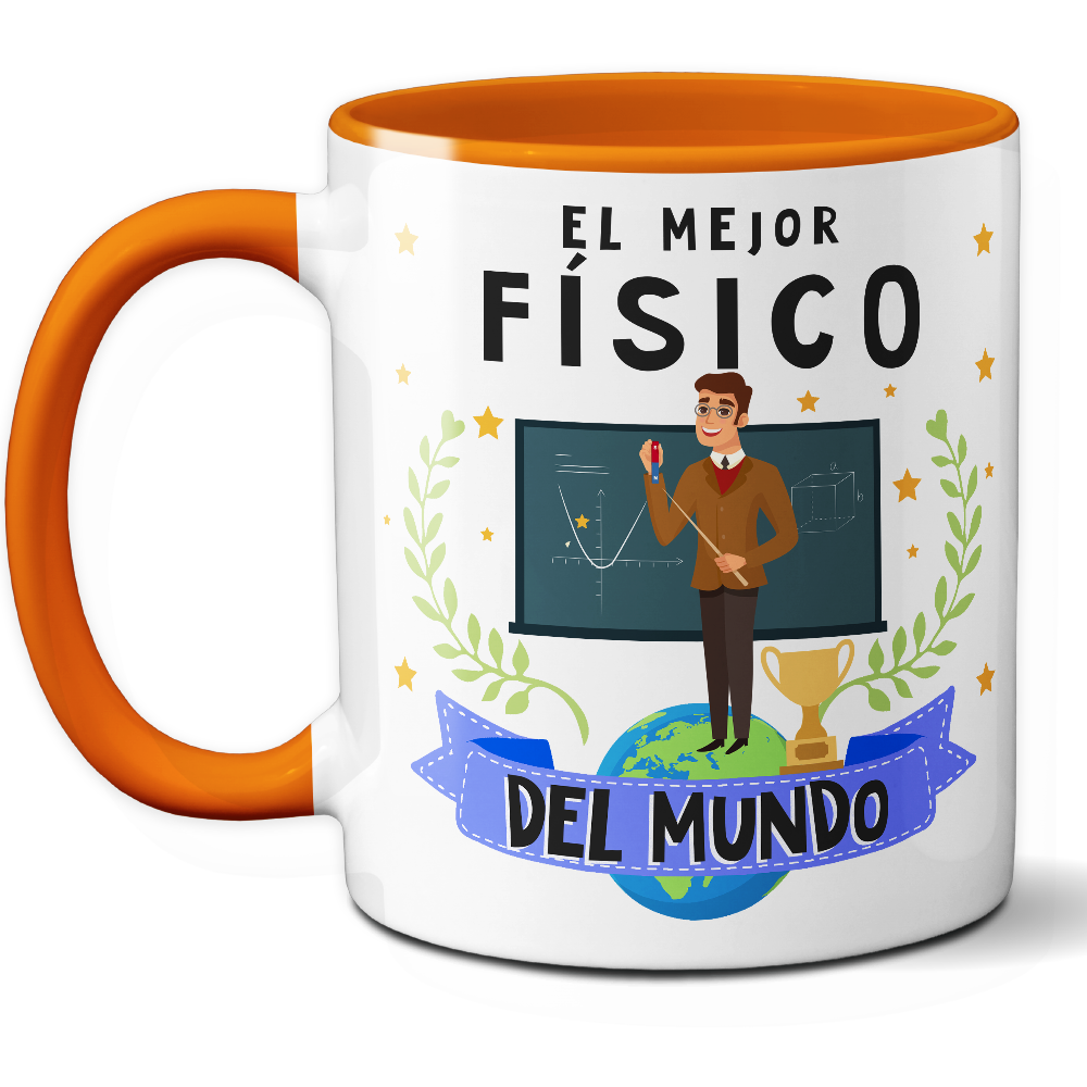 Taza Original 'El mejor físico del mundo' - Ref. 53 - Cerámica 325 ml