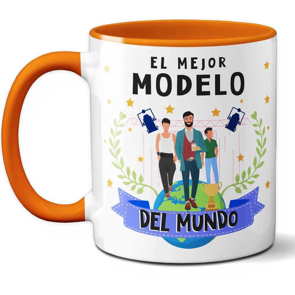 Taza Original 'El mejor modelo del mundo' - Ref. 82 - Cerámica 325 ml