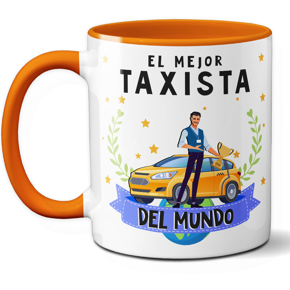 Taza Original 'El mejor taxista del mundo' - Ref. 88 - Cerámica 325 ml