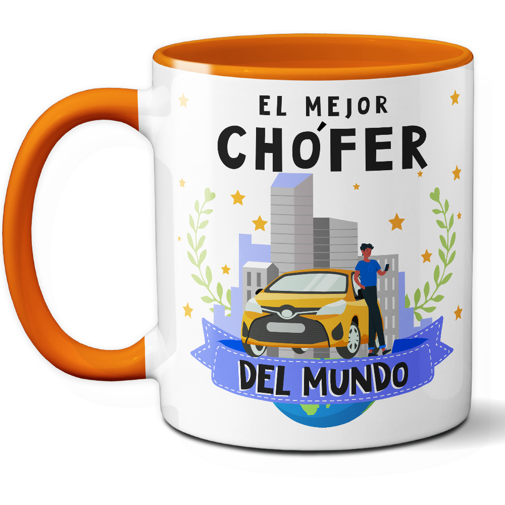 Taza Original 'El mejor chófer del mundo' - Ref. 98 - Cerámica 325 ml