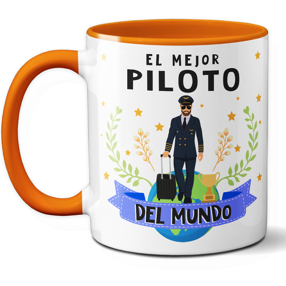 Taza Original 'El mejor piloto del mundo' - Ref. 97 - Cerámica 325 ml