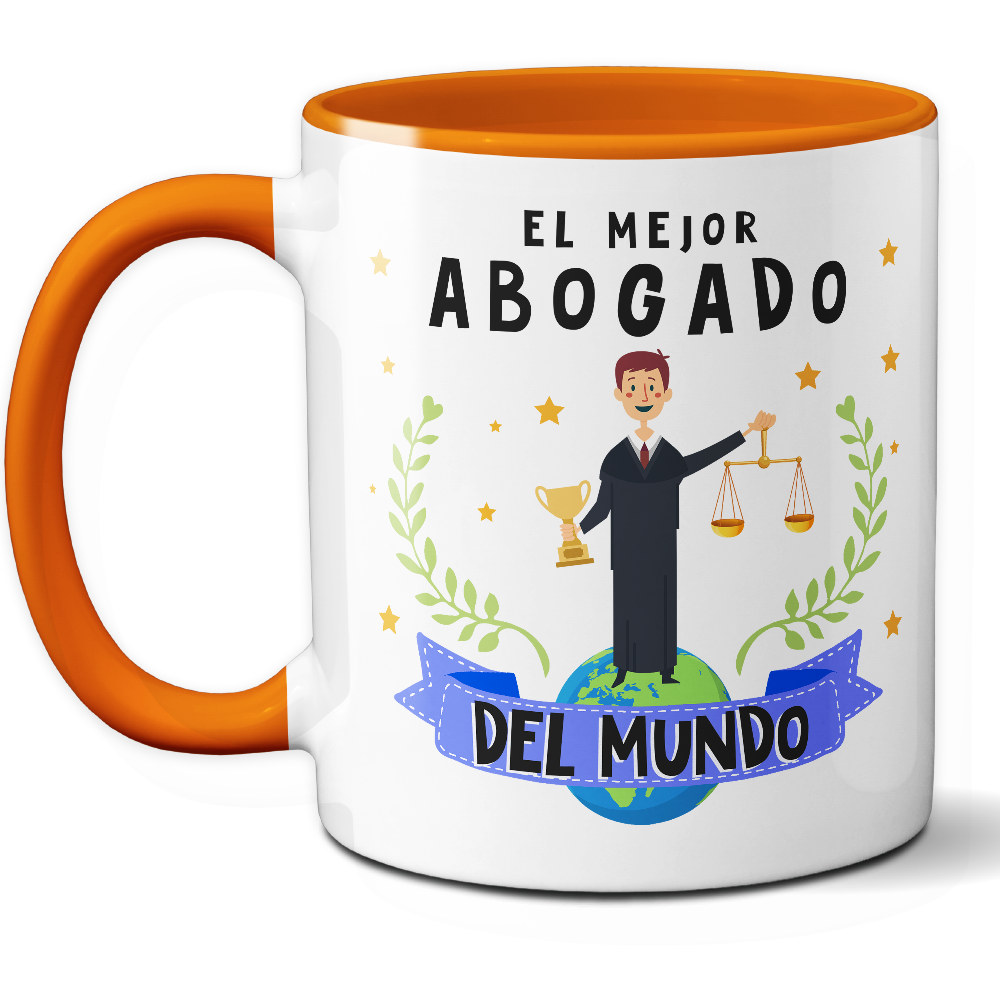 Taza Original 'El mejor abogado del mundo' - Ref. 28 - Cerámica 325 ml