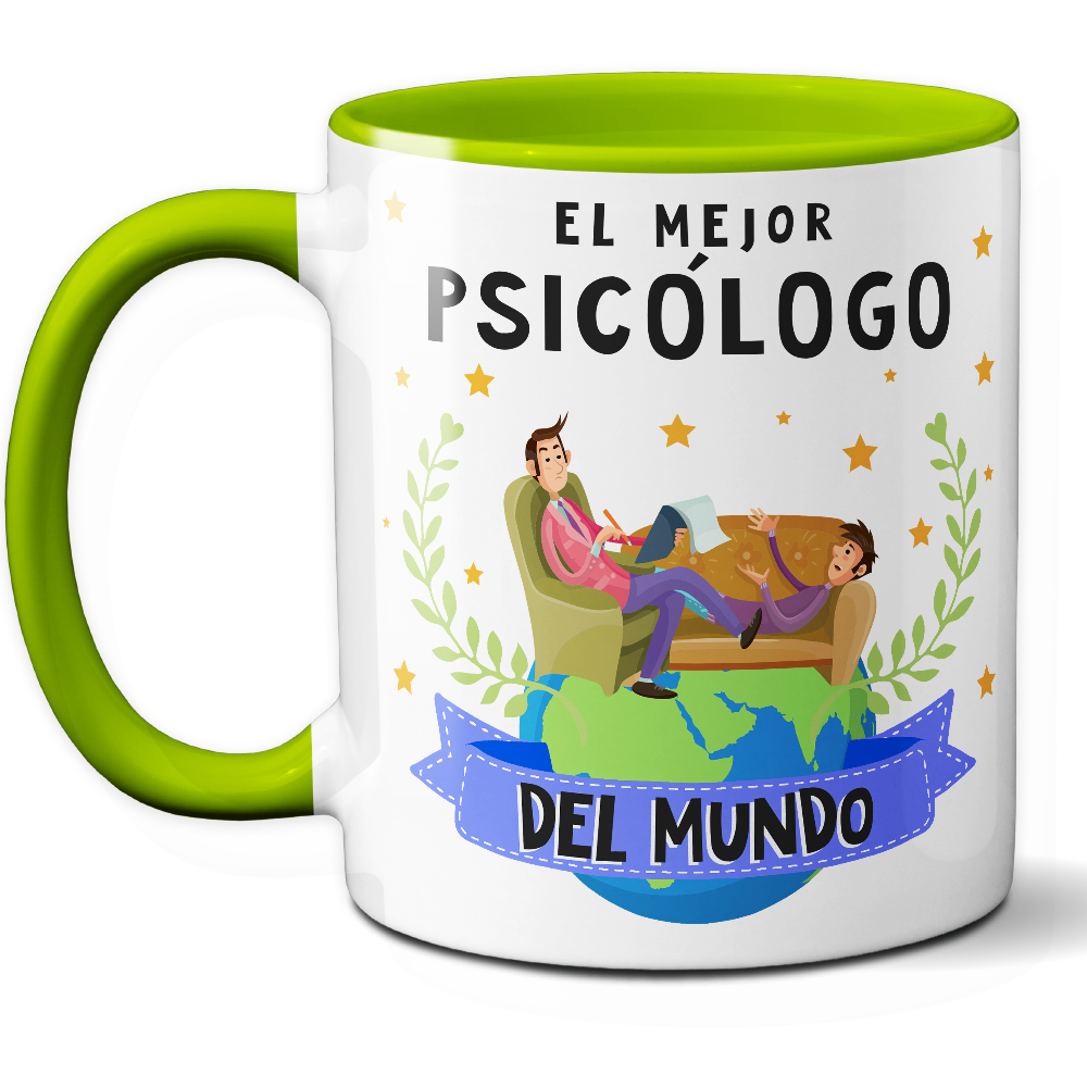 Taza Original 'El mejor psicólogo del mundo' - Ref. 74 - Cerámica 325 ml