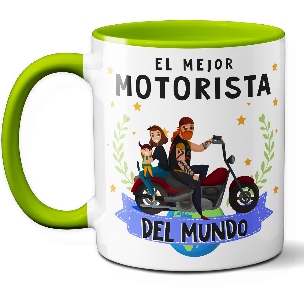 Taza Original 'El mejor motorista del mundo' - Ref. 79 - Cerámica 325 ml