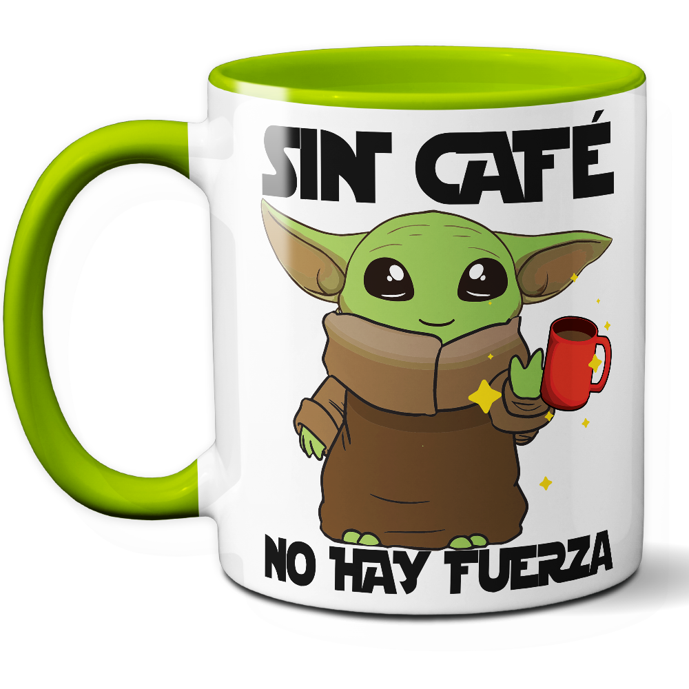 Taza Divertida 'Sin café no hay fuerza' – Ref. 4 – Cerámica 325 ml