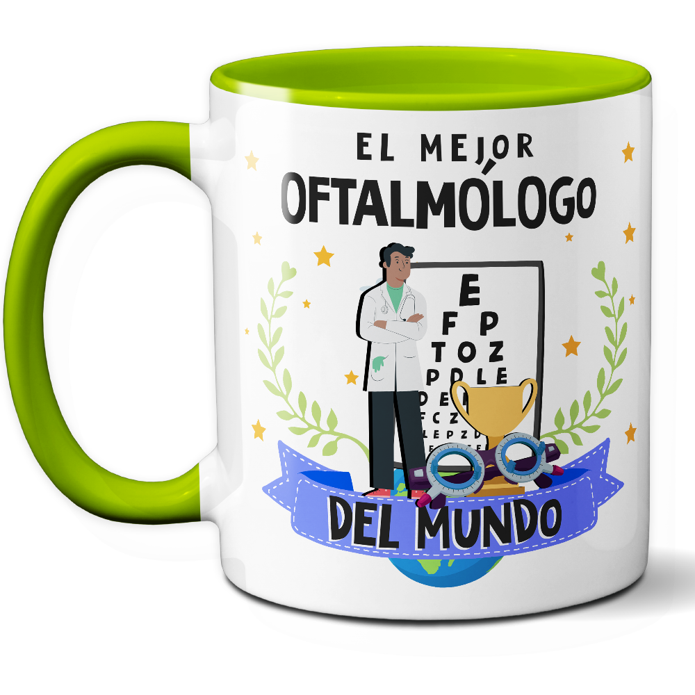 Taza Original 'El mejor oftalmólogo del mundo' - Ref. 65 - Cerámica 325 ml