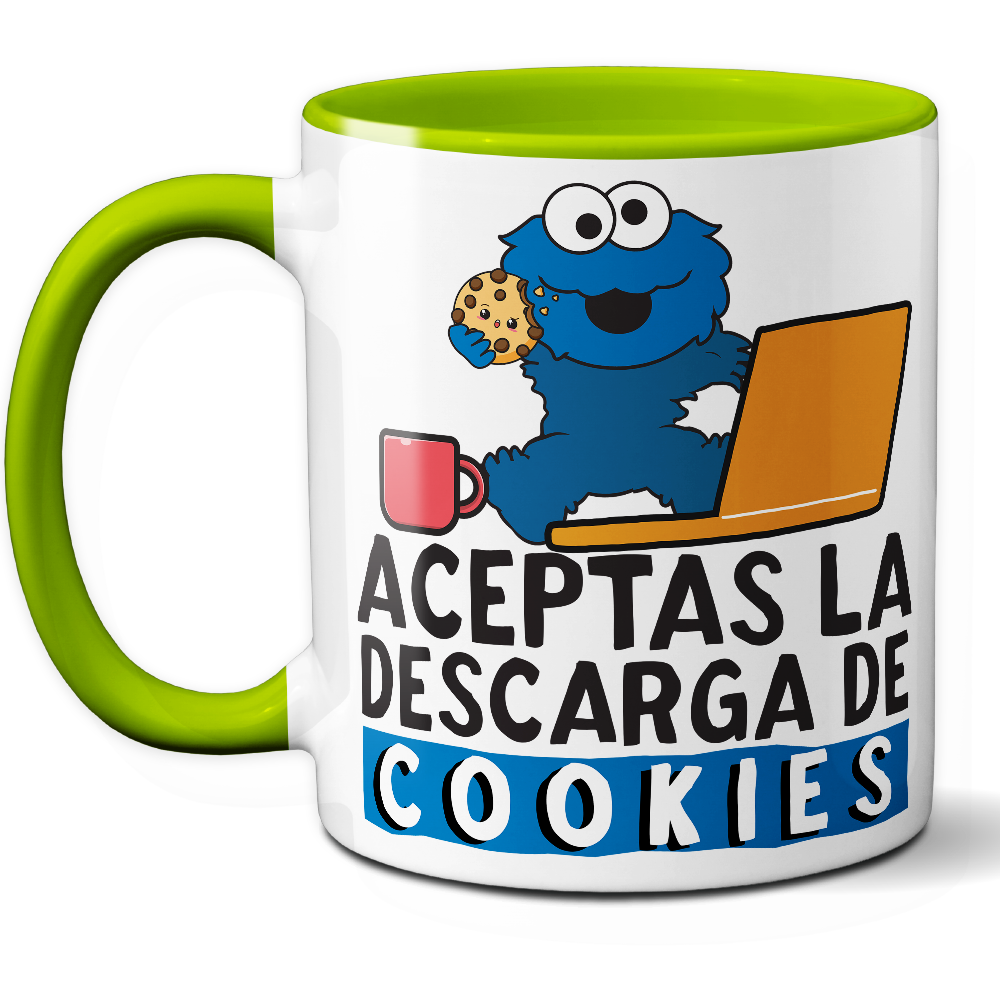 Taza Divertida '¿Aceptas la descarga de cookies?' - Ref. 19 - Cerámica 325 ml