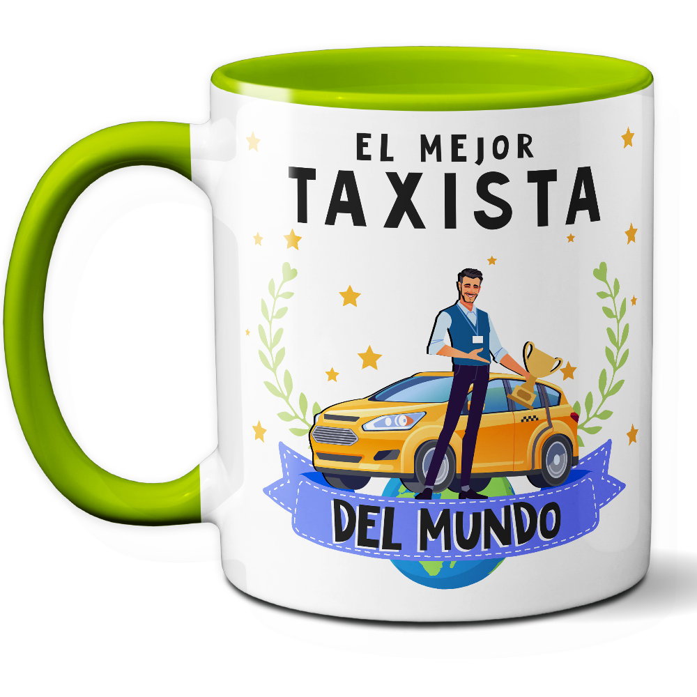 Taza Original 'El mejor taxista del mundo' - Ref. 88 - Cerámica 325 ml