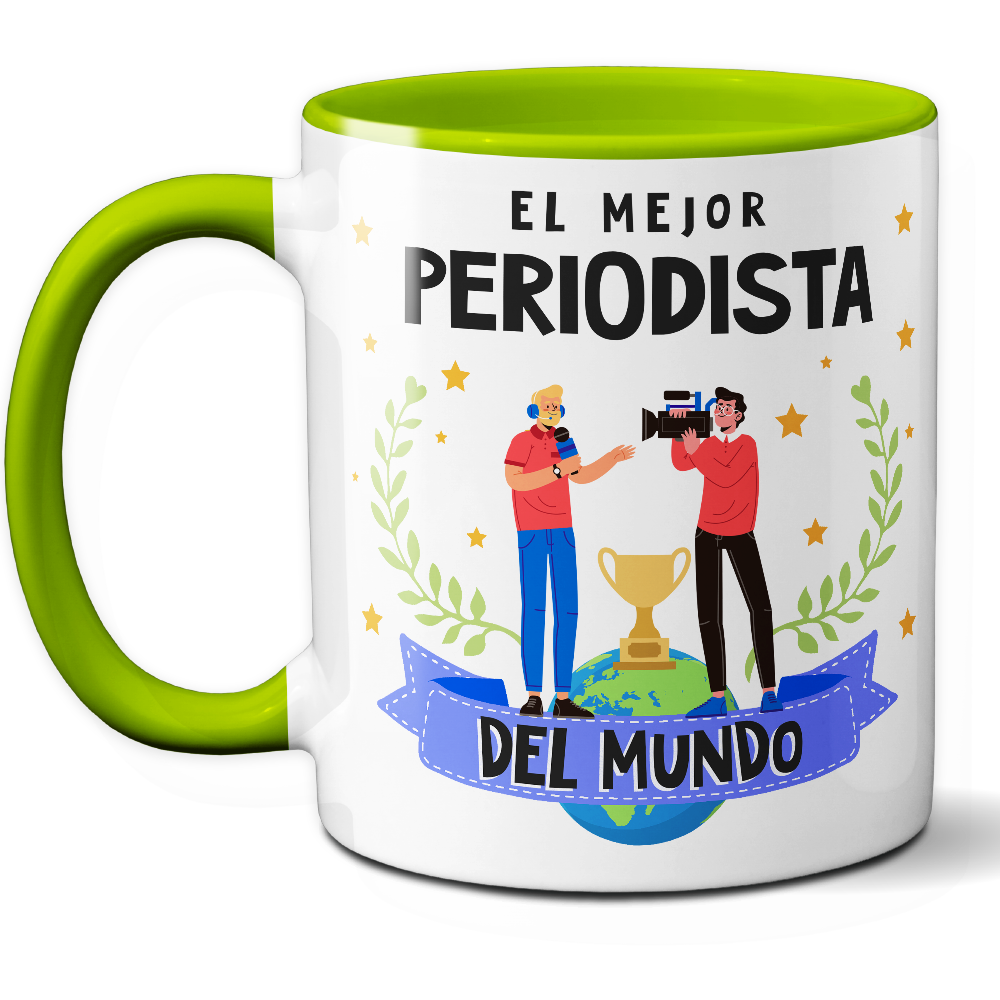 Taza Original 'El mejor periodista del mundo' - Ref. 68 - Cerámica 325 ml