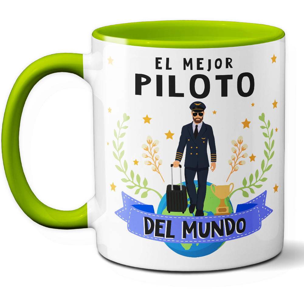 Taza Original 'El mejor piloto del mundo' - Ref. 97 - Cerámica 325 ml