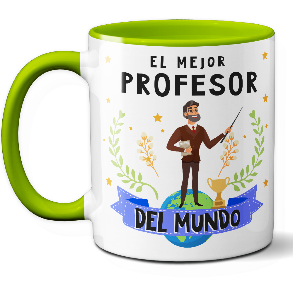 Taza Original 'El mejor profesor del mundo' - Ref. 61 - Cerámica 325 ml