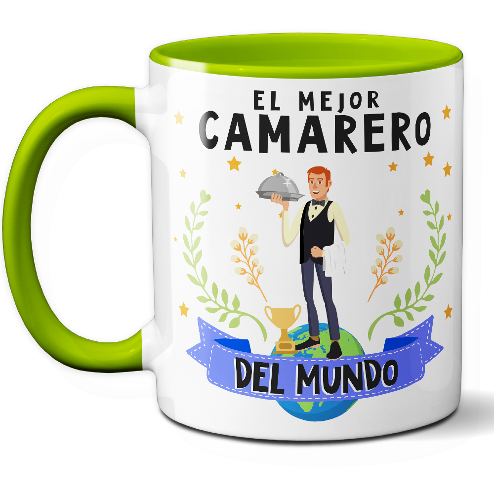 Taza Original 'El mejor camarero del mundo' - Ref. 33 - Cerámica 325 ml