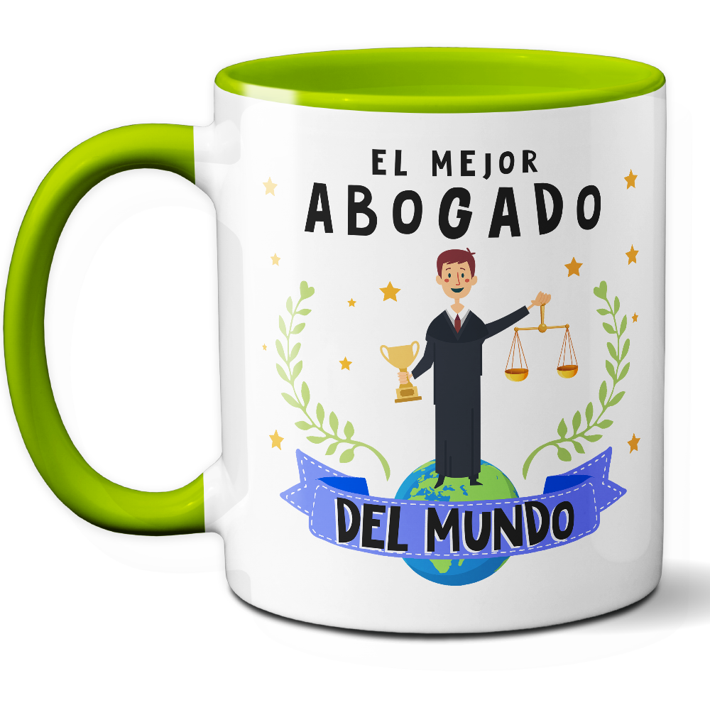 Taza Original 'El mejor abogado del mundo' - Ref. 28 - Cerámica 325 ml