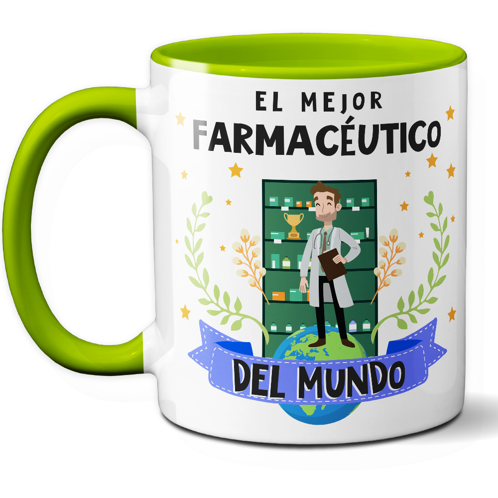 Taza Original 'El mejor farmacéutico del mundo' - Ref. 44 - Cerámica 325 ml