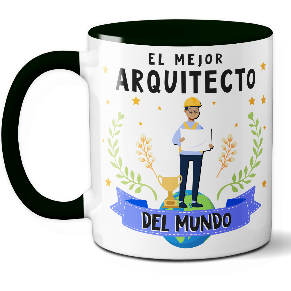 Taza Original 'El mejor arquitecto del mundo' - Ref. 30 - Cerámica 325 ml