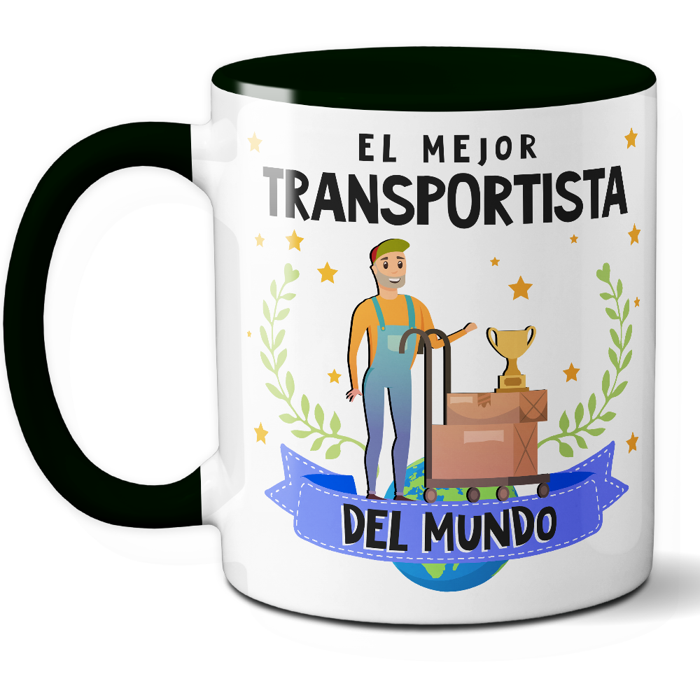 Taza Original 'El mejor transportista del mundo' - Ref. 85 - Cerámica 325 ml