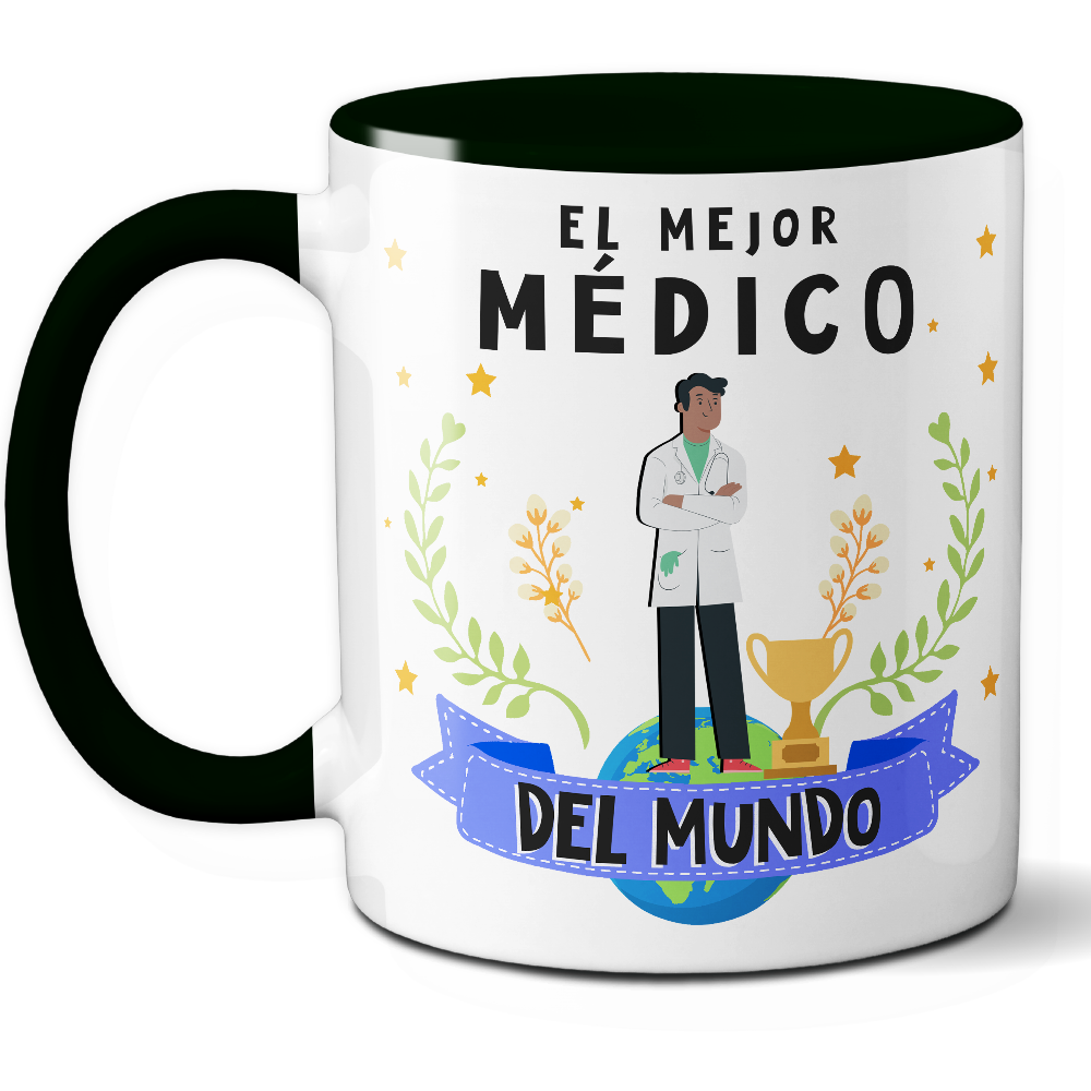 Taza Original 'El mejor médico del mundo' - Ref. 62 - Cerámica 325 ml