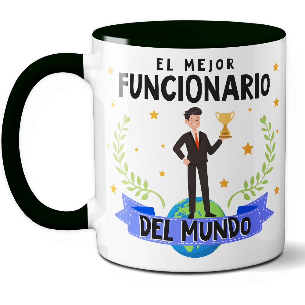 Taza Original 'El mejor funcionario del mundo' - Ref. 51 - Cerámica 325 ml