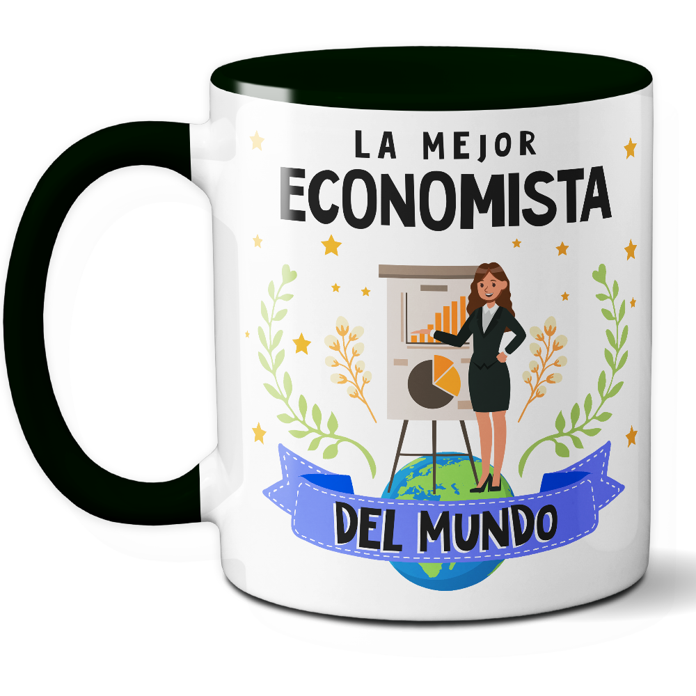 Taza Original 'La mejor economista del mundo' - Ref. 39 - Cerámica 325 ml