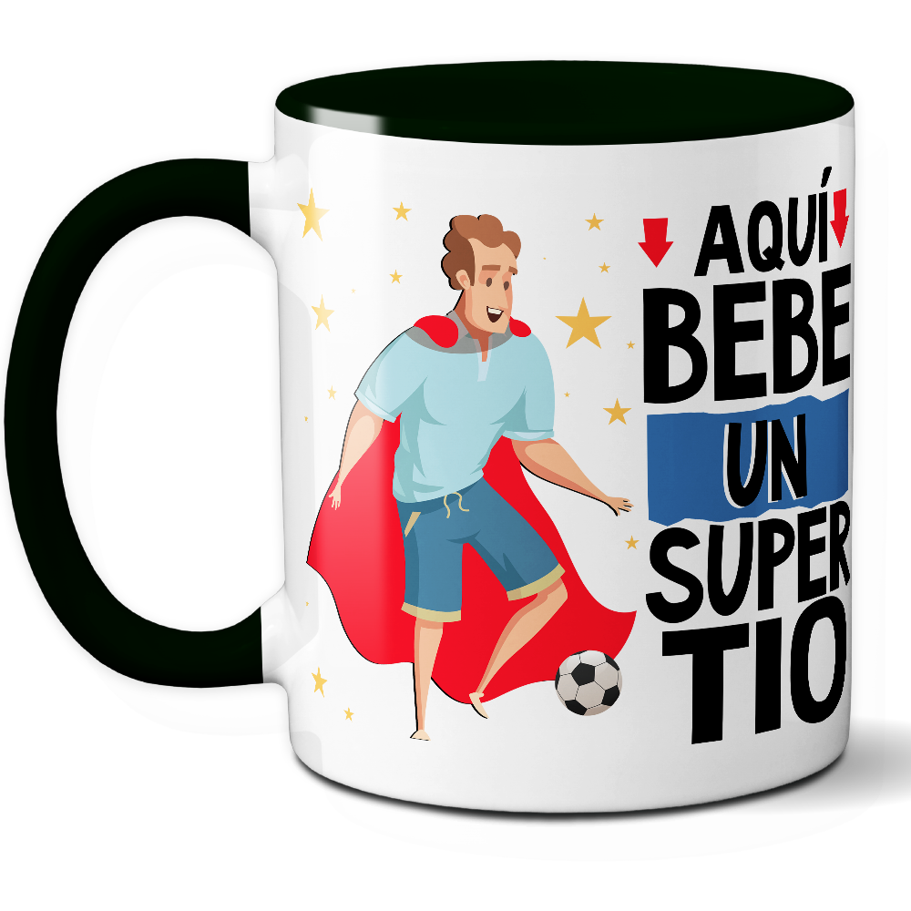 Taza Divertida 'Aquí bebe un súper tío' - Ref. 26 - Cerámica 325 ml