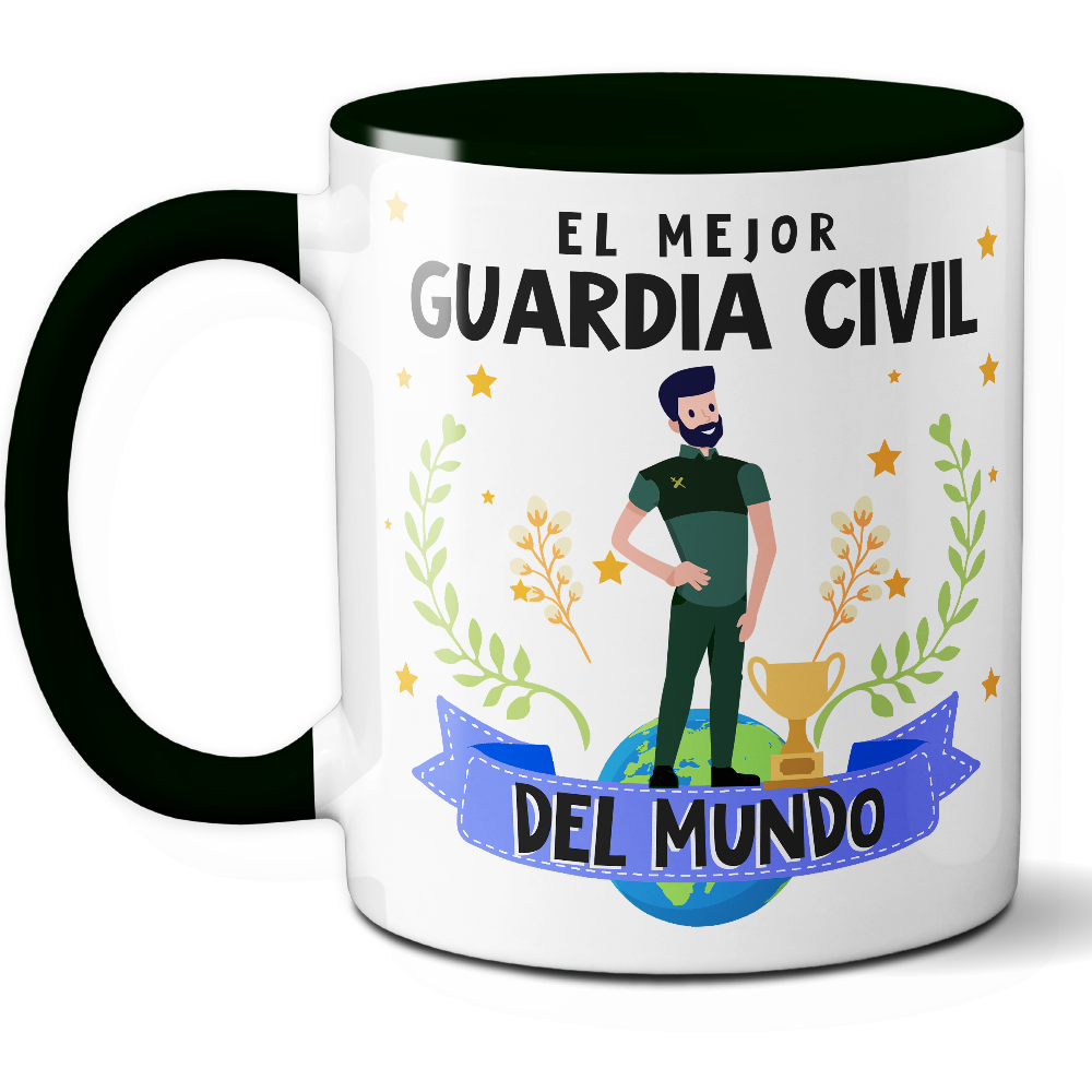 Taza Original 'El mejor guardia civil del mundo' - Ref. 72 - Cerámica 325 ml