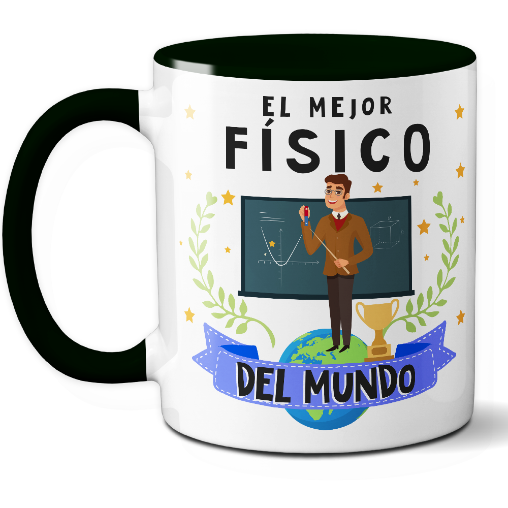 Taza Original 'El mejor físico del mundo' - Ref. 53 - Cerámica 325 ml