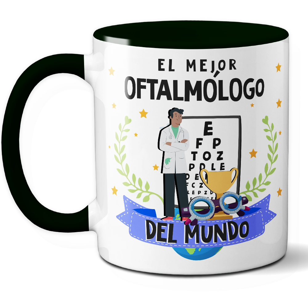 Taza Original 'El mejor oftalmólogo del mundo' - Ref. 65 - Cerámica 325 ml