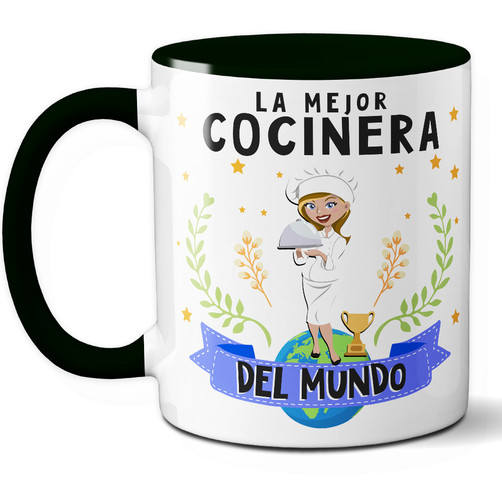 Taza Original 'La mejor cocinera del mundo' - Ref. 35 - Cerámica 325 ml