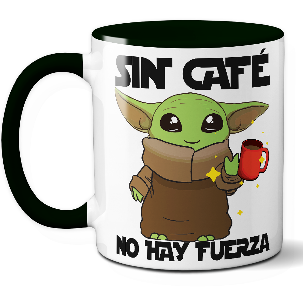 Taza Divertida 'Sin café no hay fuerza' – Ref. 4 – Cerámica 325 ml
