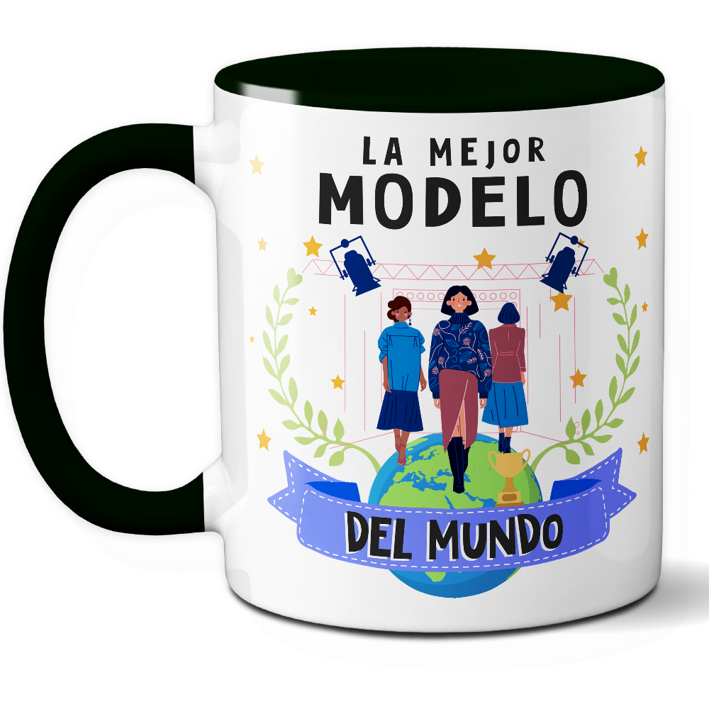Taza Original 'La mejor modelo del mundo' - Ref. 81 - Cerámica 325 ml