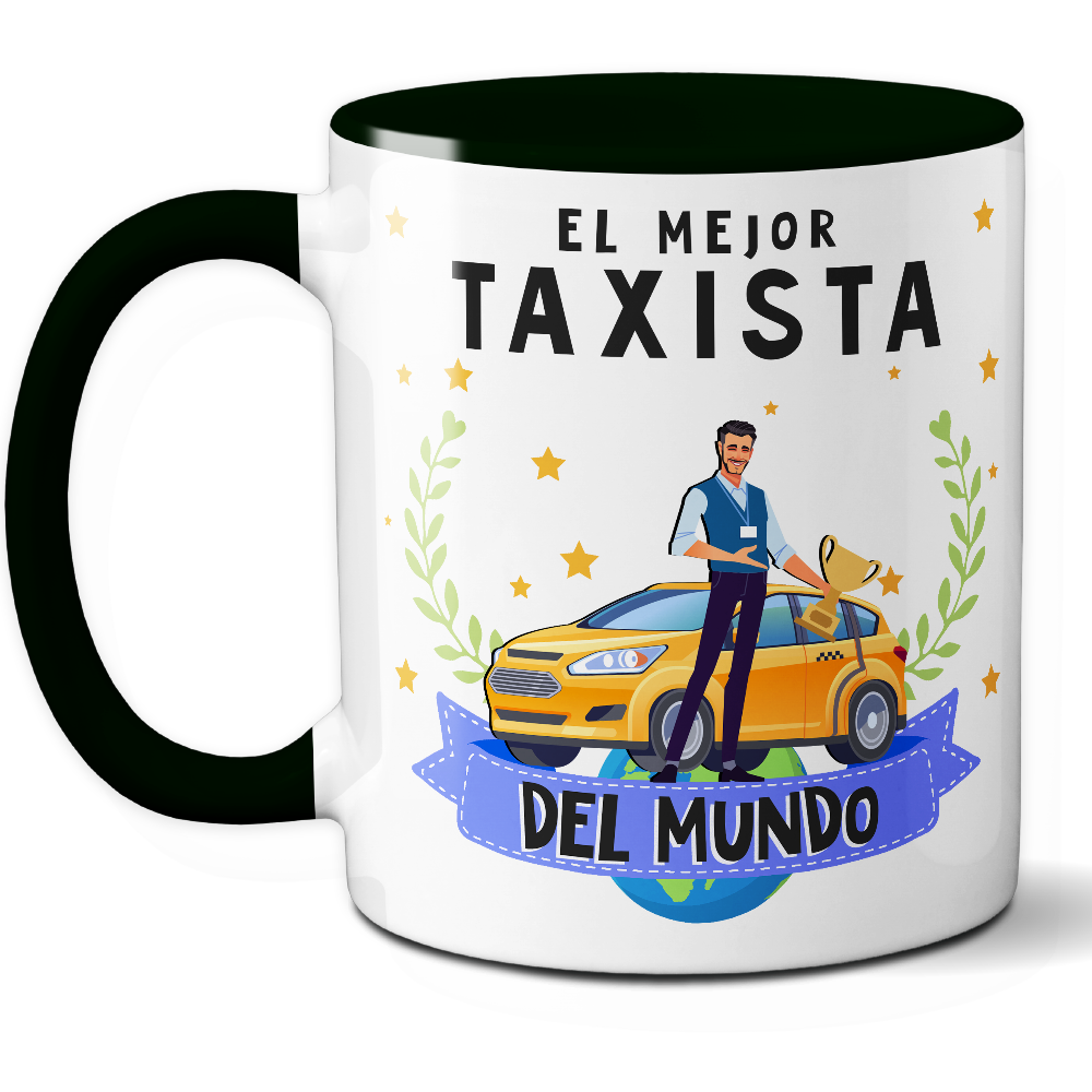 Taza Original 'El mejor taxista del mundo' - Ref. 88 - Cerámica 325 ml