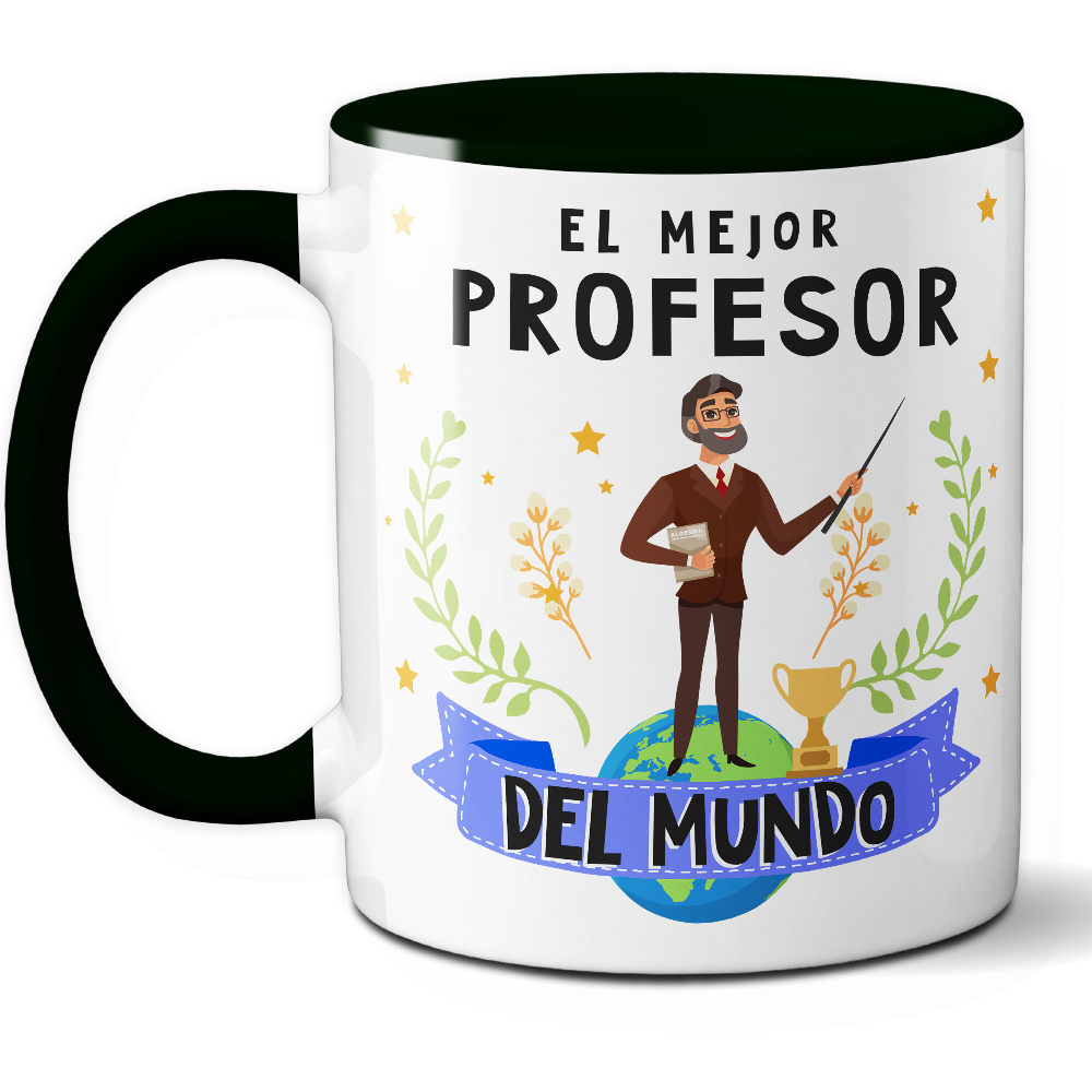 Taza Original 'El mejor profesor del mundo' - Ref. 61 - Cerámica 325 ml