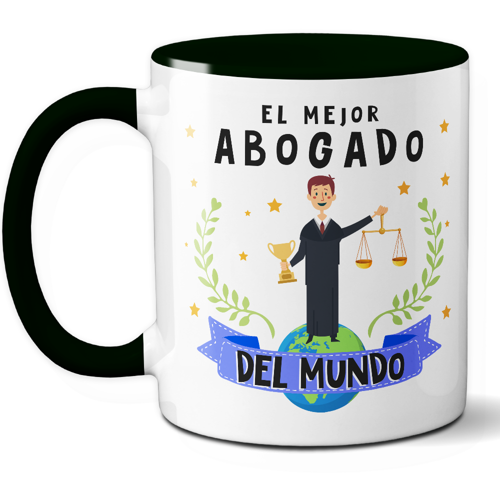 Taza Original 'El mejor abogado del mundo' - Ref. 28 - Cerámica 325 ml