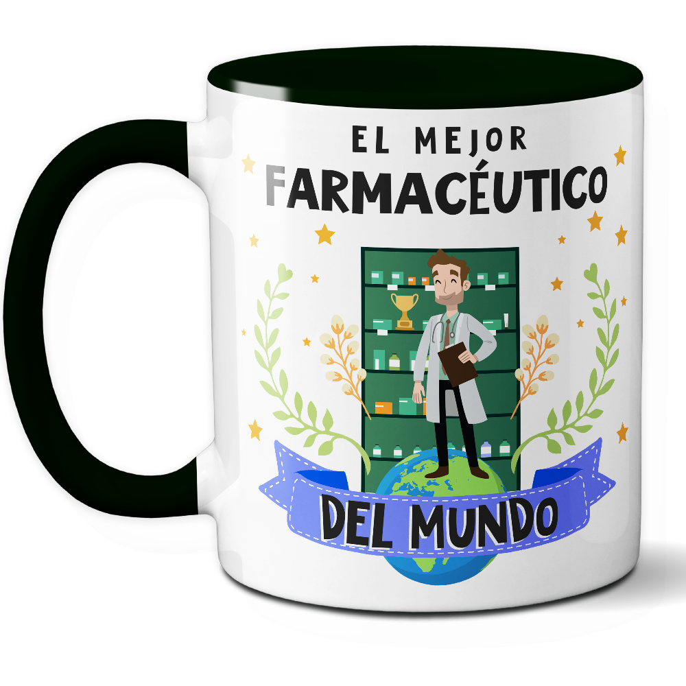 Taza Original 'El mejor farmacéutico del mundo' - Ref. 44 - Cerámica 325 ml