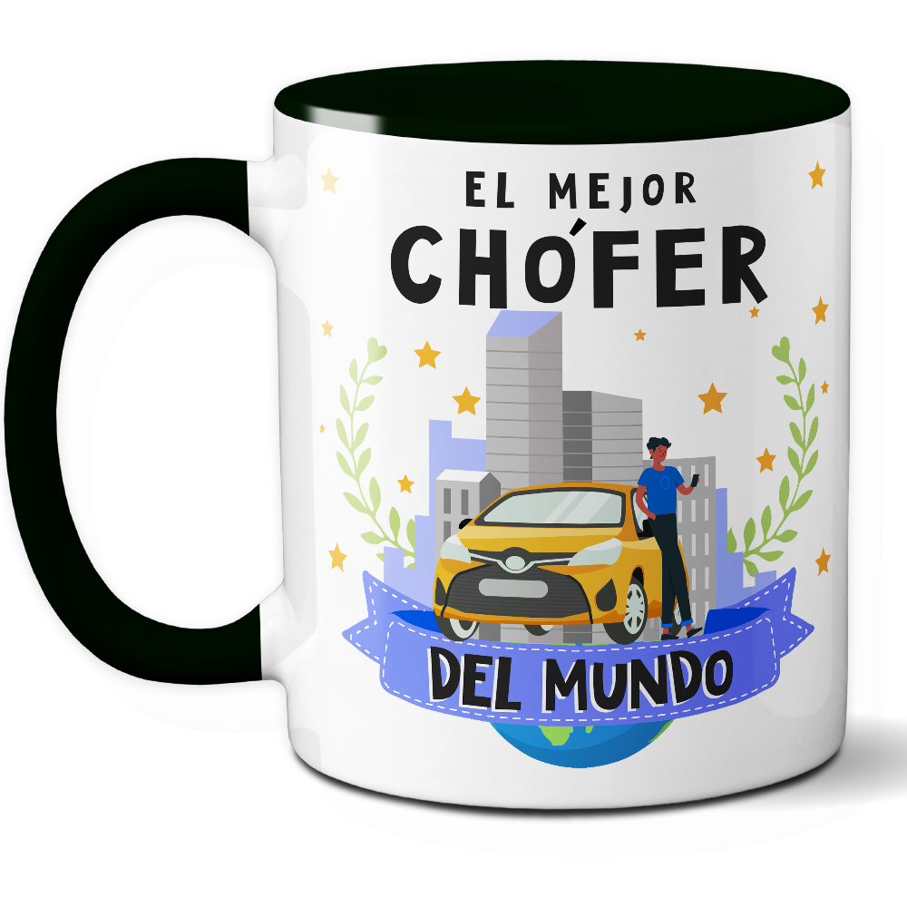 Taza Original 'El mejor chófer del mundo' - Ref. 98 - Cerámica 325 ml