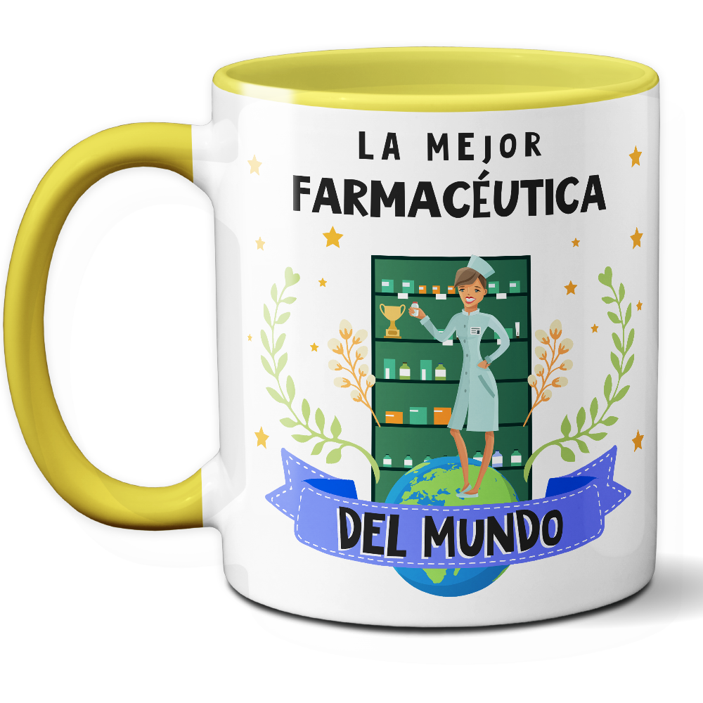 Taza Original 'La mejor farmacéutica del mundo' - Ref. 43 - Cerámica 325 ml