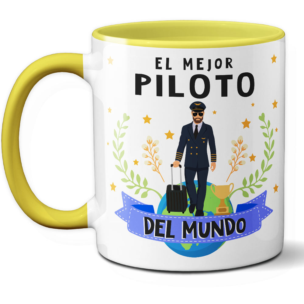 Taza Original 'El mejor piloto del mundo' - Ref. 97 - Cerámica 325 ml