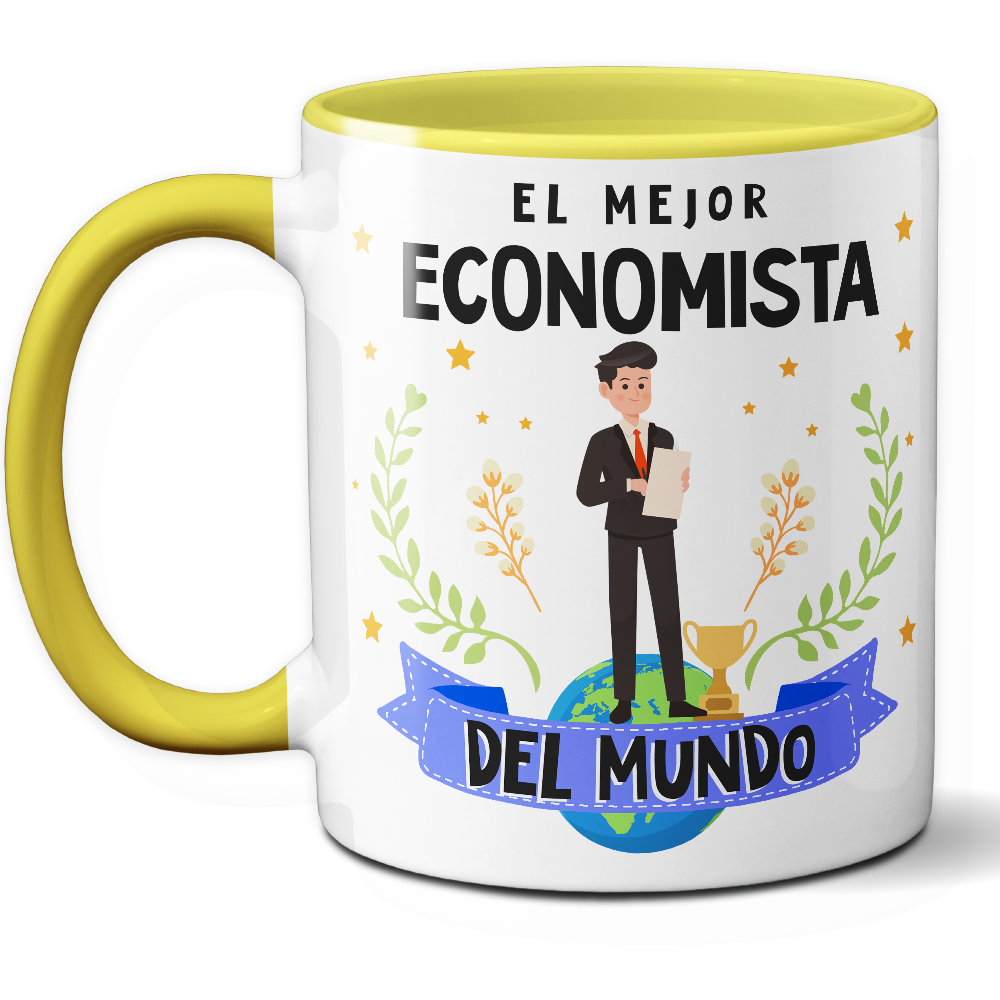 Taza Original 'El mejor economista del mundo' - Ref. 38 - Cerámica 325 ml