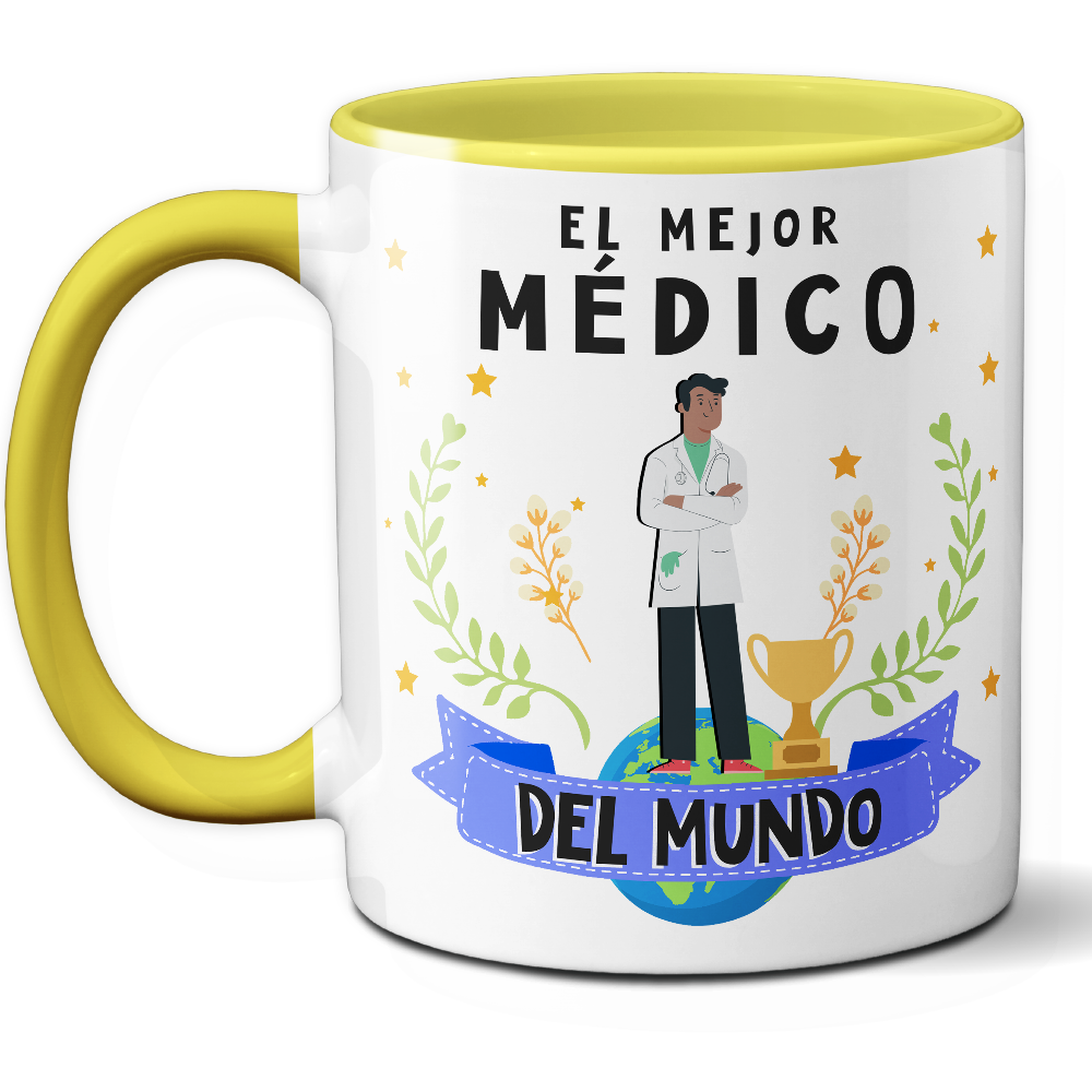 Taza Original 'El mejor médico del mundo' - Ref. 62 - Cerámica 325 ml