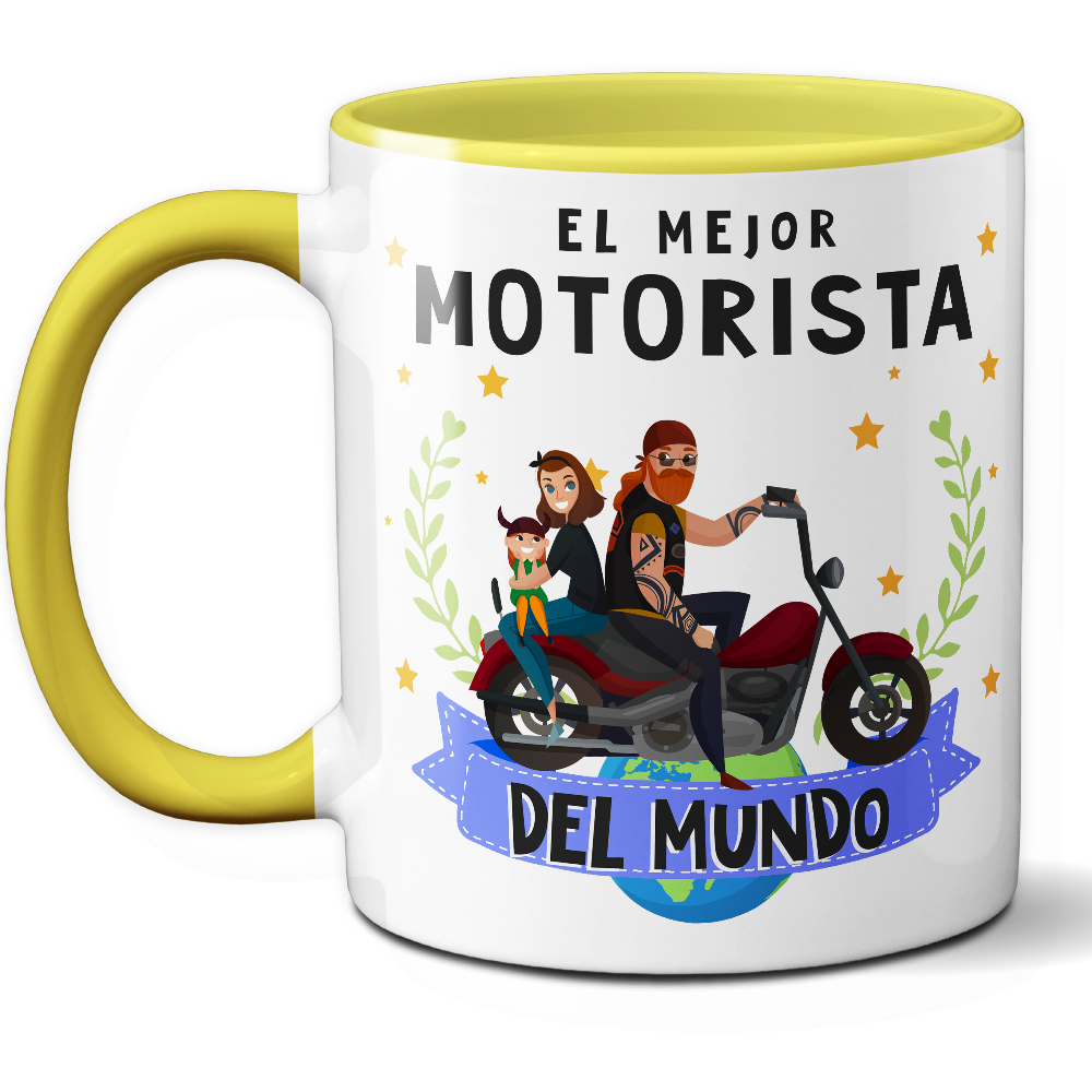 Taza Original 'El mejor motorista del mundo' - Ref. 79 - Cerámica 325 ml