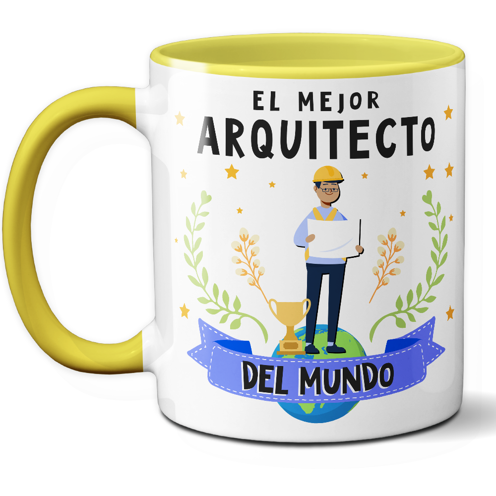 Taza Original 'El mejor arquitecto del mundo' - Ref. 30 - Cerámica 325 ml